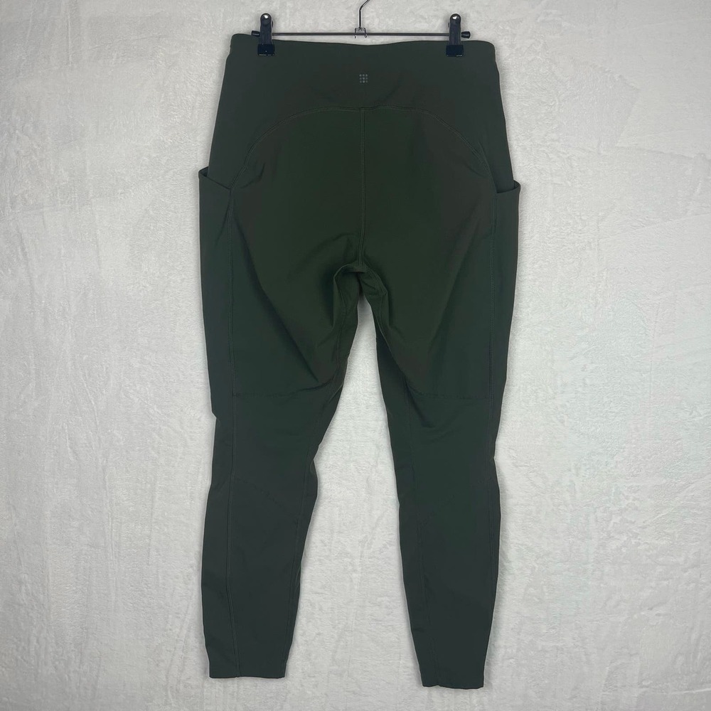 Title Nine Sylvan Hybrid Hiking Tights Leggings Pants Size Medium Olive Green - Picture 3 of 16